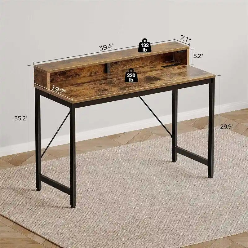 Computer Desk 39 inch with LED Lights
