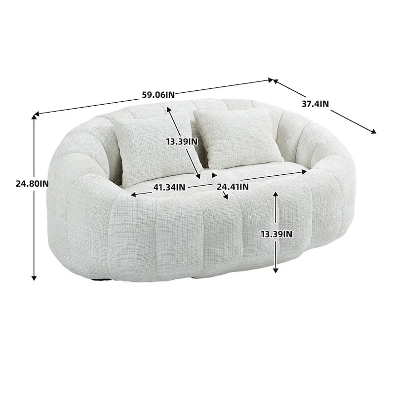 Chenille Bean Bag Chair Lazy Sofa