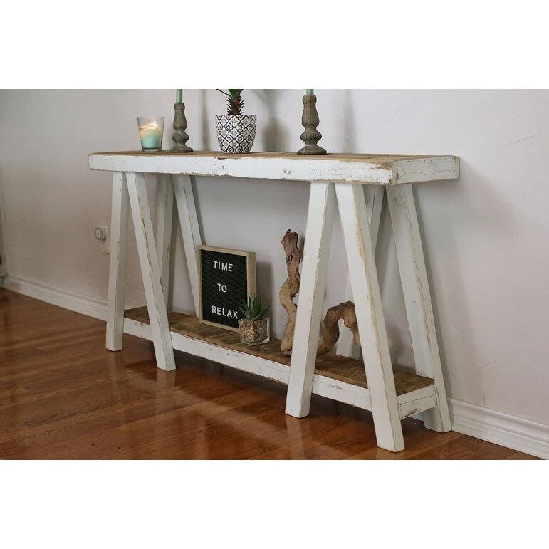 white combo twin peaks console table