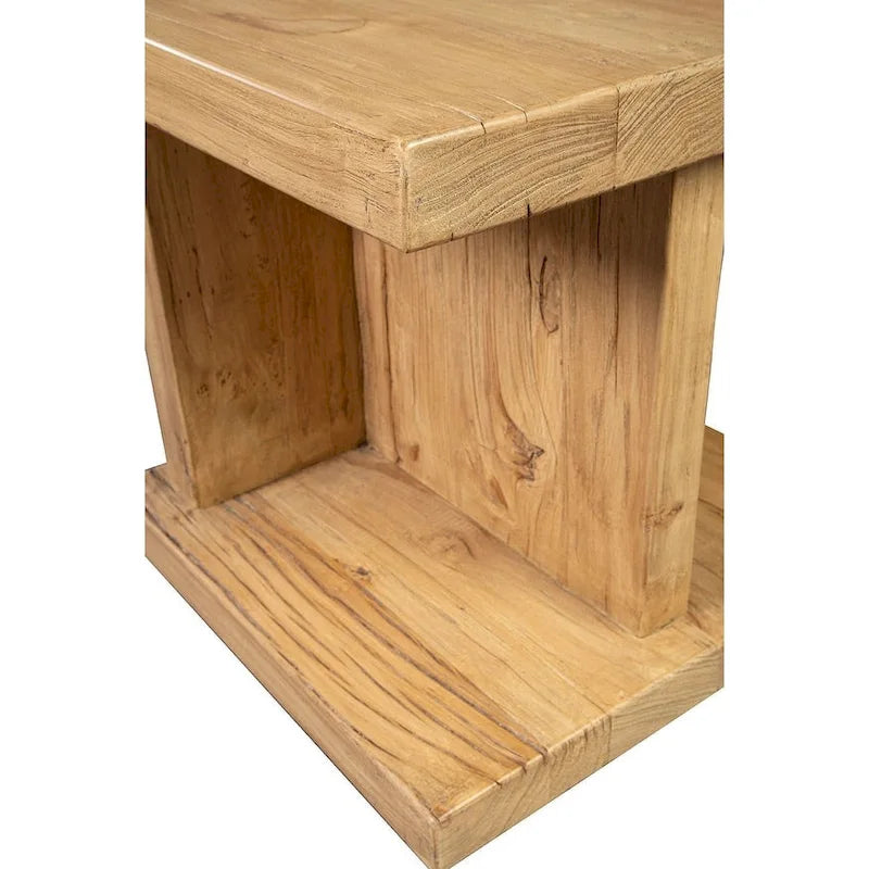 Bridges Reclaimed Elm Side Table, Natural