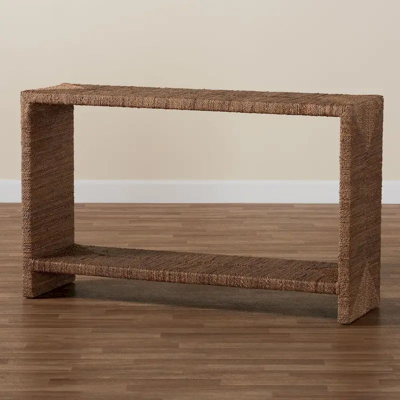 Liza Bohemian Natural Seagrass Console Table