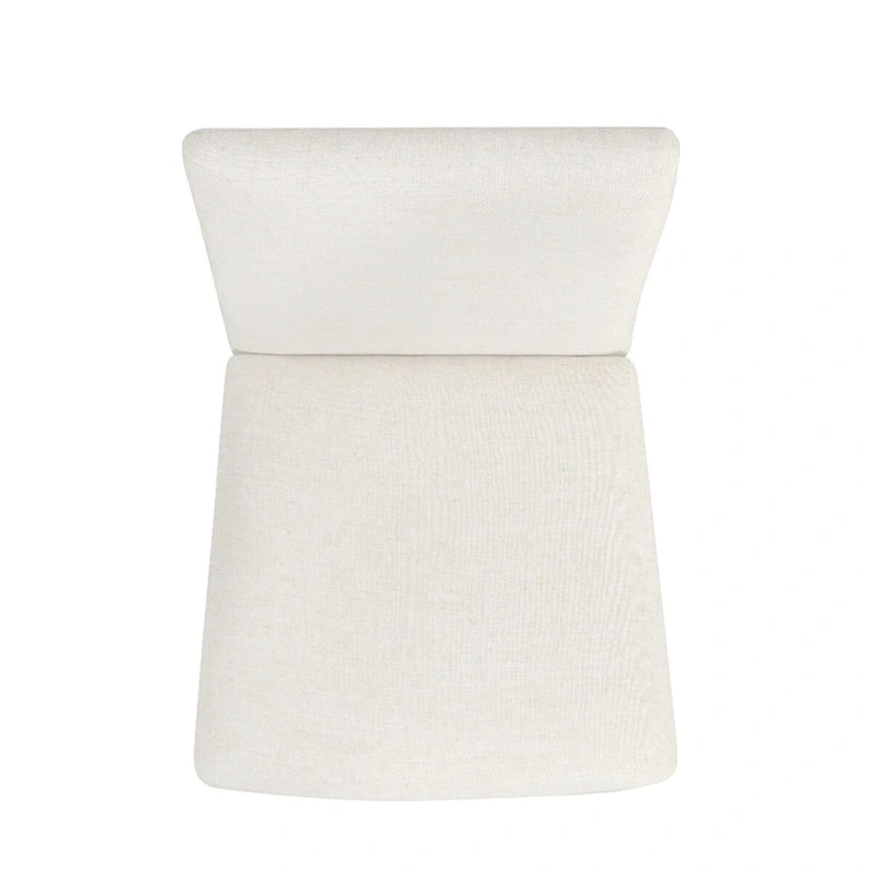 HomePop Modern Upholstered dining chair - Cream Textured Woven (Set of 2)