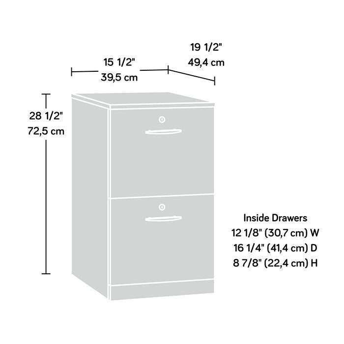 Via 2-Drawer Pedestal Cc/sb