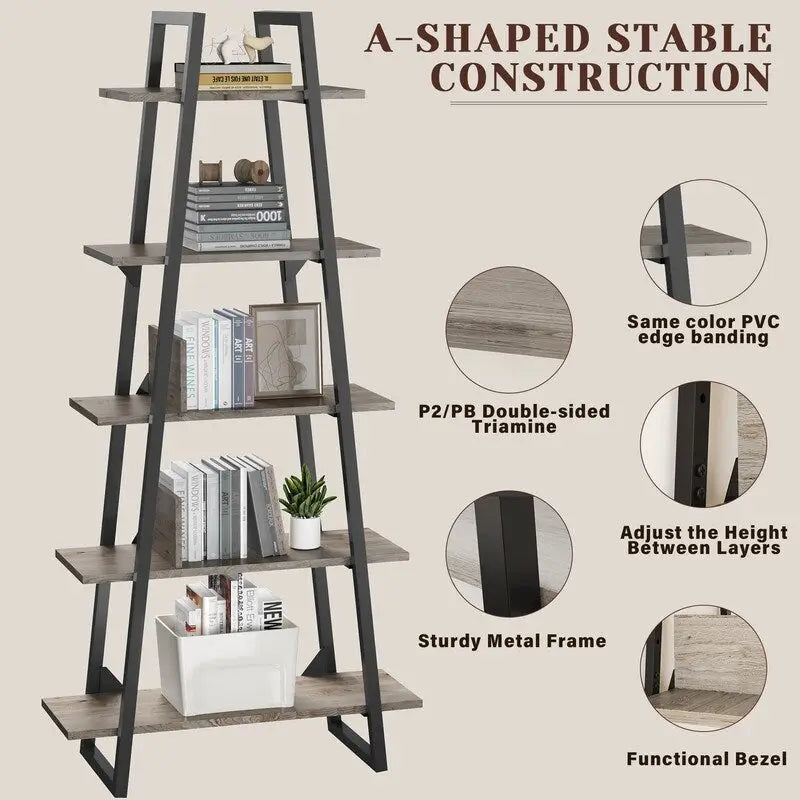 Trapezoidal cardboard bookshelf