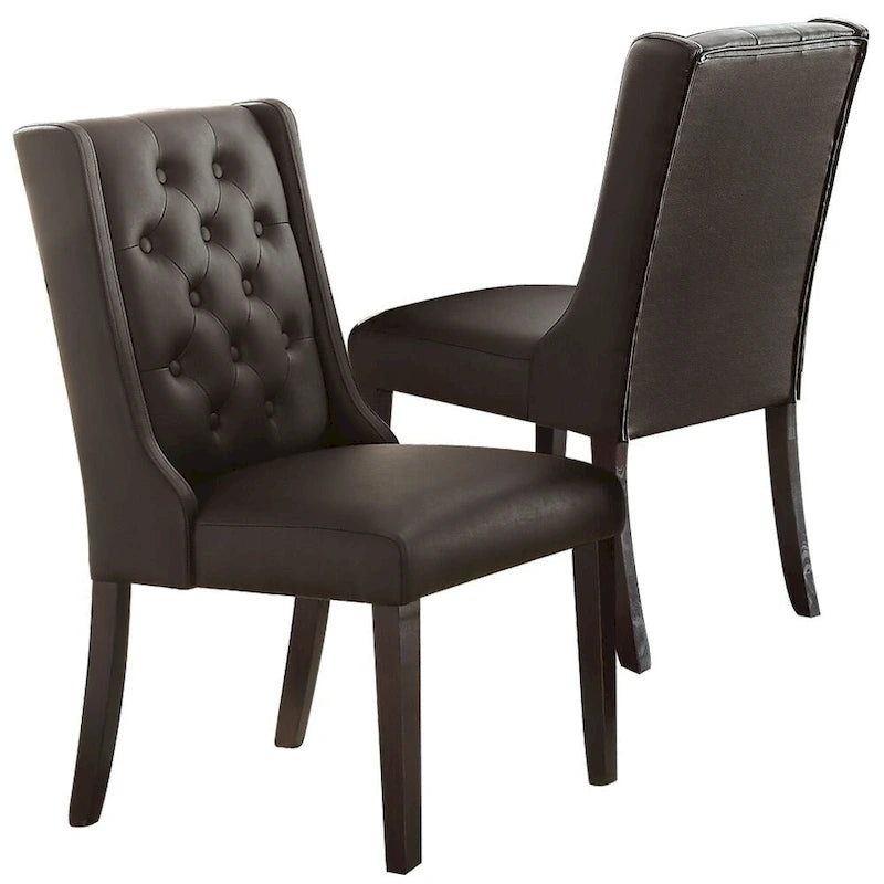 Modern Faux Leather Tufted Dining Chair,Set of 2