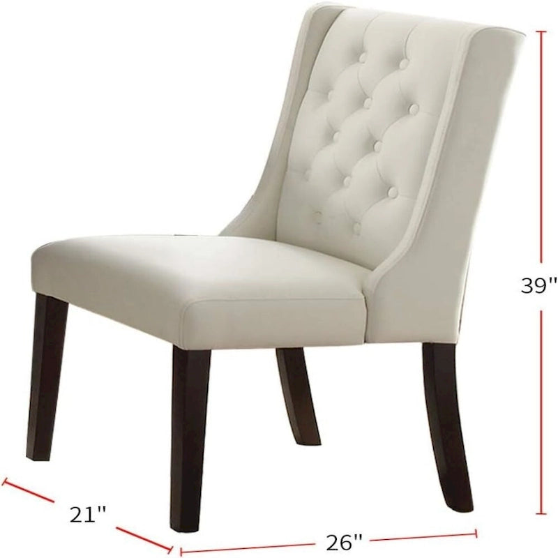 Modern Faux Leather Tufted Dining Chair,Set of 2