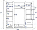 A&J MöbelLand VIVO Kleiderschrank in Weiß