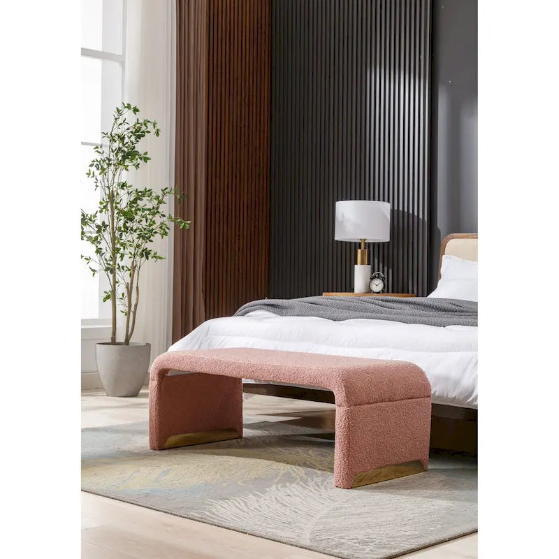 Bench With Gold Metal Legs