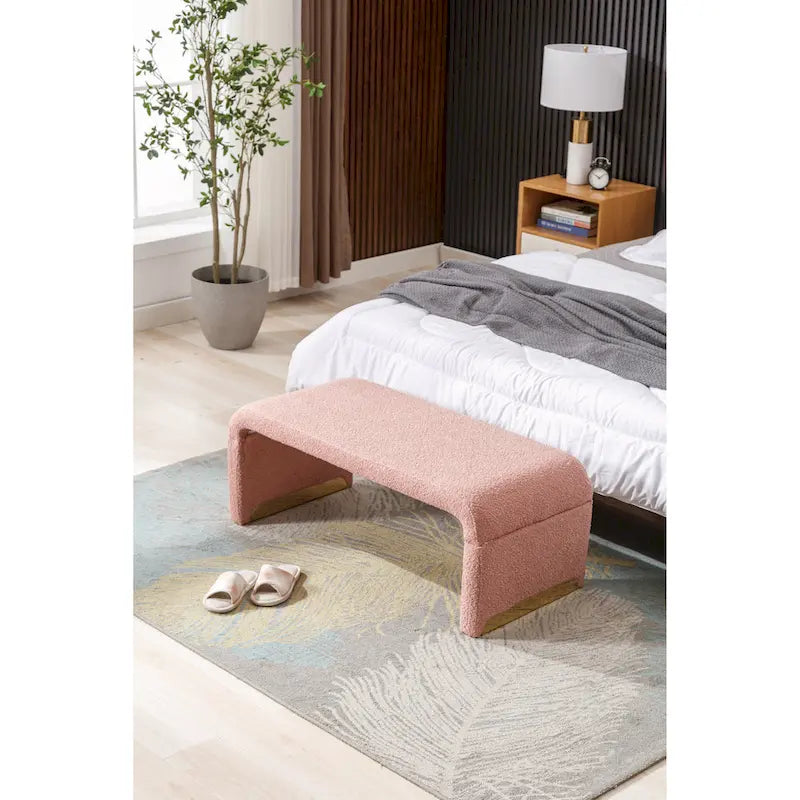 Bench With Gold Metal Legs