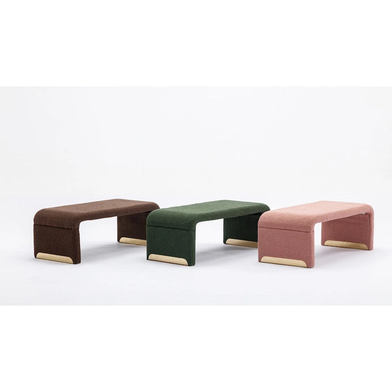 Bench With Gold Metal Legs