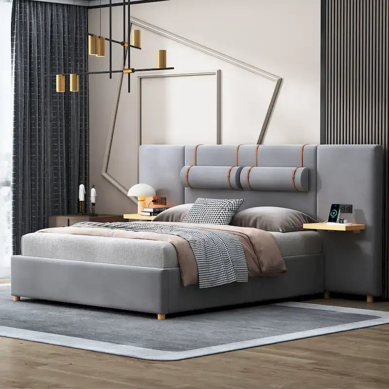 Queen Upholstered Platform Bed
