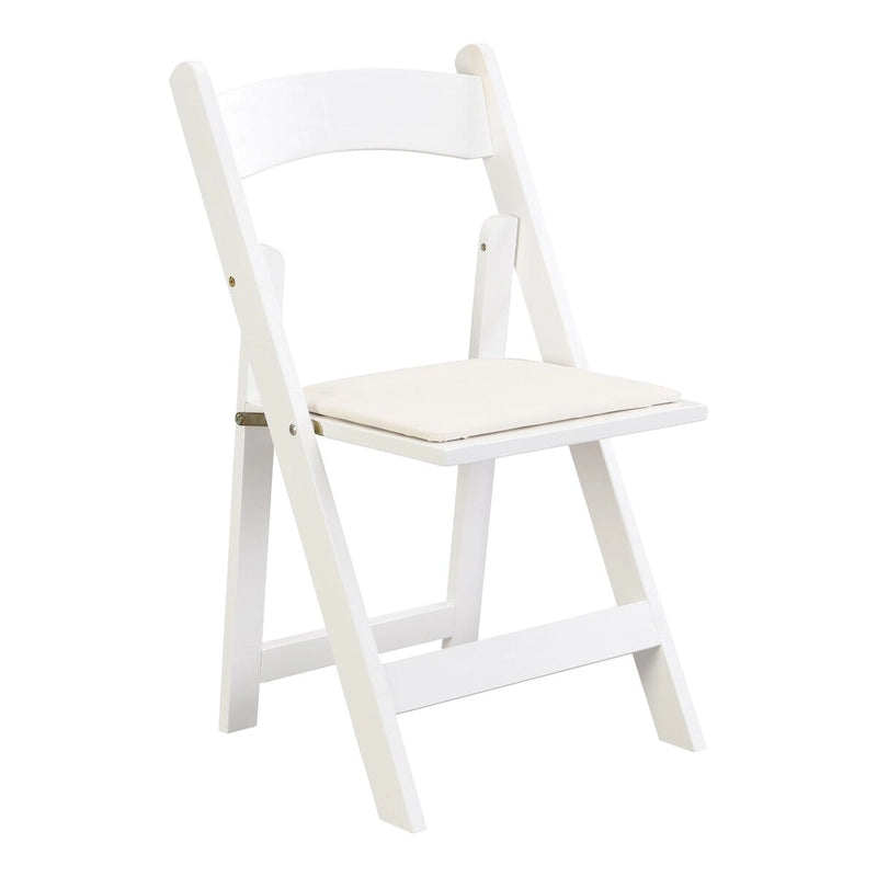 Upholstered Folding Chair,Space Saving, Easy To Carry, ,4PCS,Beige cushion/white shelf,Dining room