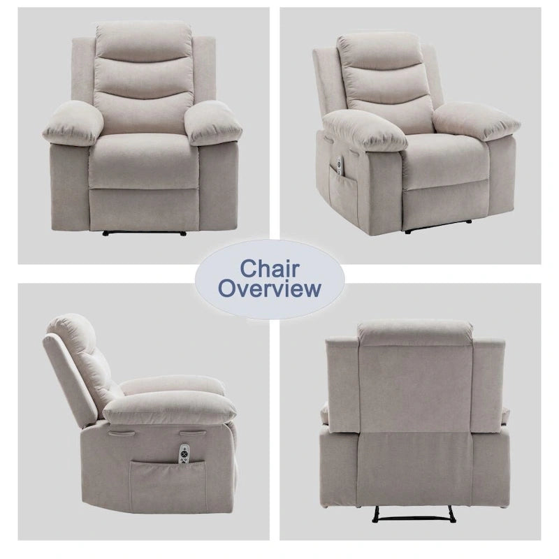 Power Recliner Chair with Adjustable Massage Function