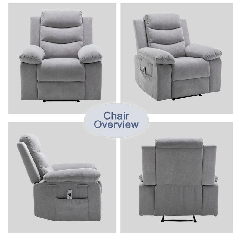 Power Recliner Chair with Adjustable Massage Function