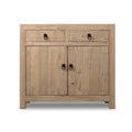 Two Drawers Cabinet Weathered Natural Solid Pine