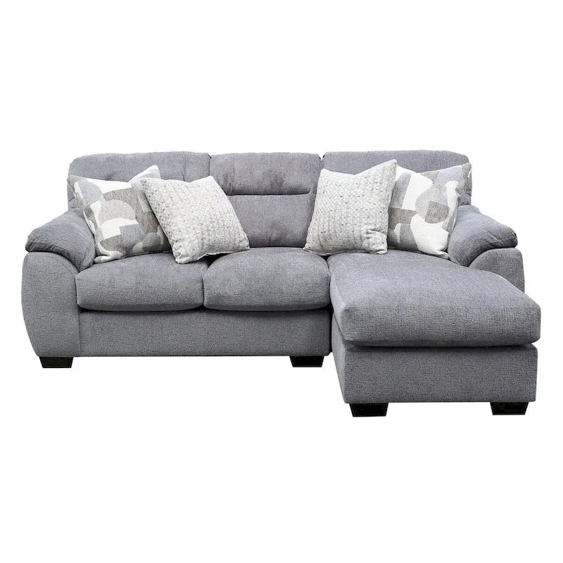 American Furniture Classics Cabral Slate Model A353V11-K2 L Shaped Sectional with 4 Throw Pillows