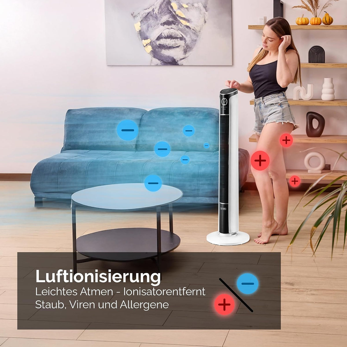Ionisator-Lufteinlass im unteren Gehäuse