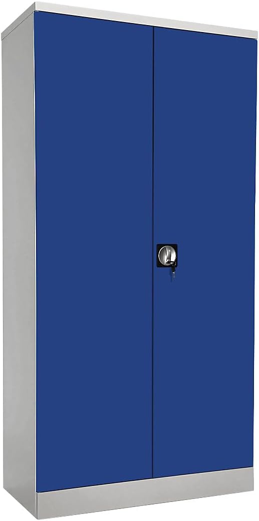 eurokraft | Stahlschrank Nilas | mit 4 Fachböden | HxBxT 195 – Seitenansicht 2/5