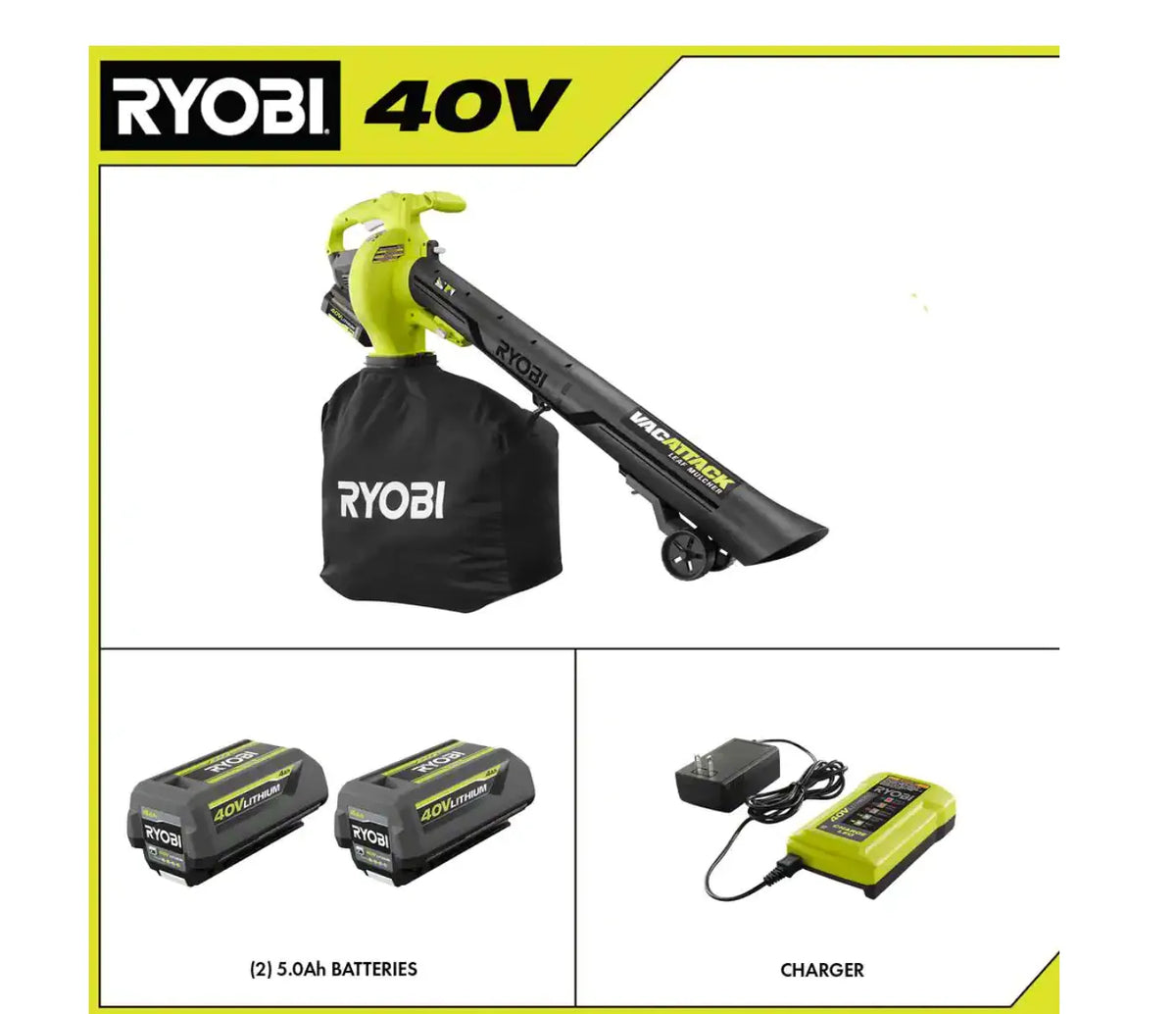 RYOBI 40V Vac Attack bladzuiger – meegeleverde accessoires en inhoud