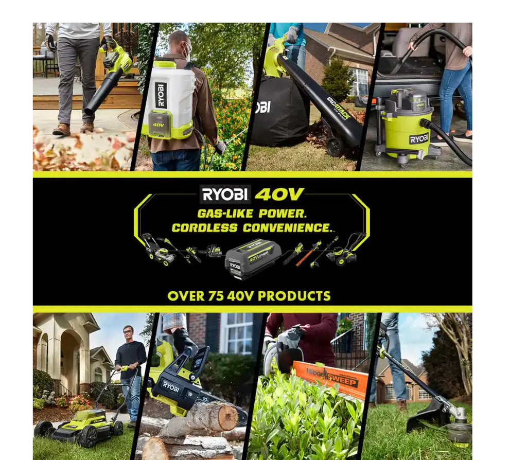 RYOBI 40V Vac Attack bladzuiger – onderkant en constructie