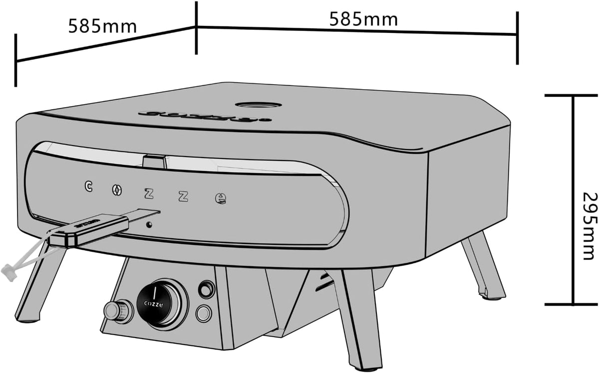 cozze 17 Zoll Gas-Pizzaofen Black Edition – Materialdetail