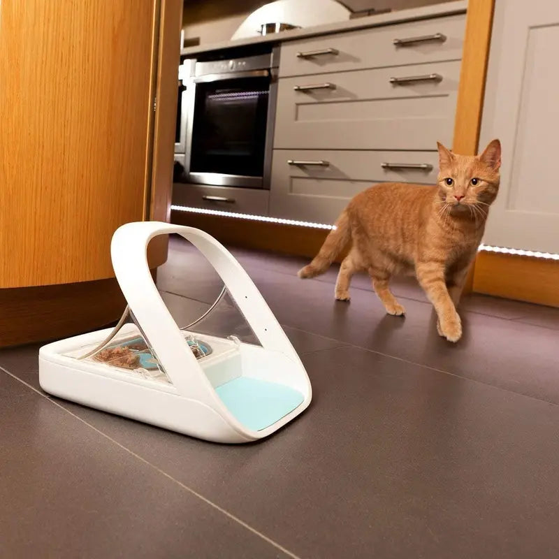 SureFeed kattenvoerautomaat – compacte dispenser op de grond