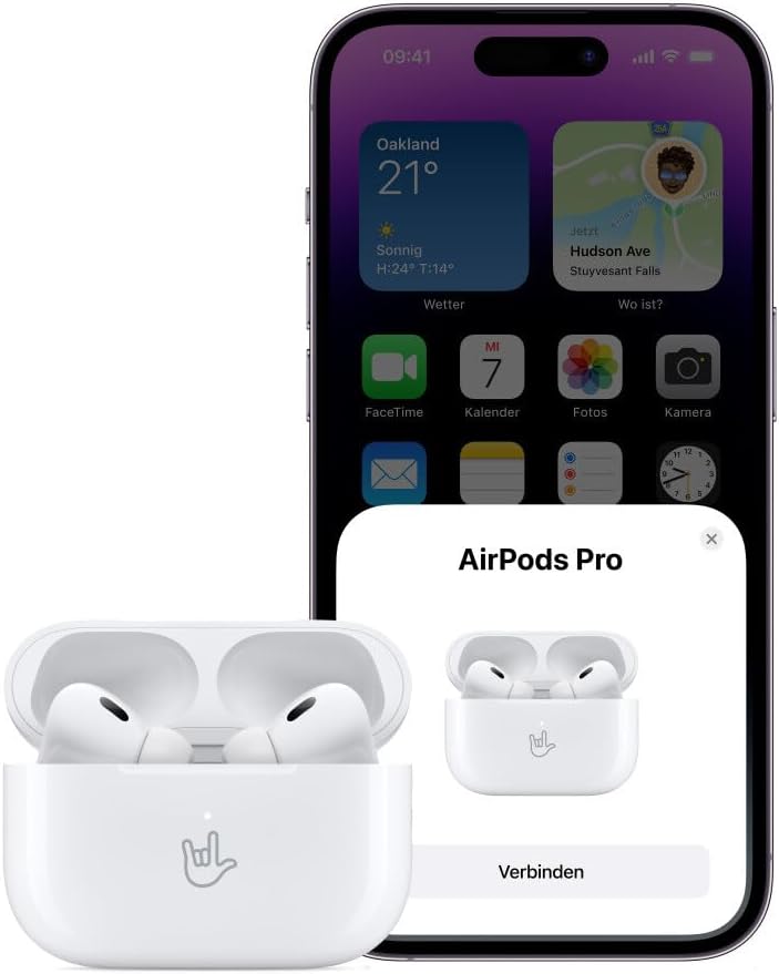 Apple AirPods Pro met meegeleverde oordopjes maten