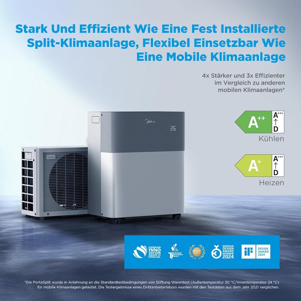 Midea Portasplit Mobile Wärmepumpe in Weiß