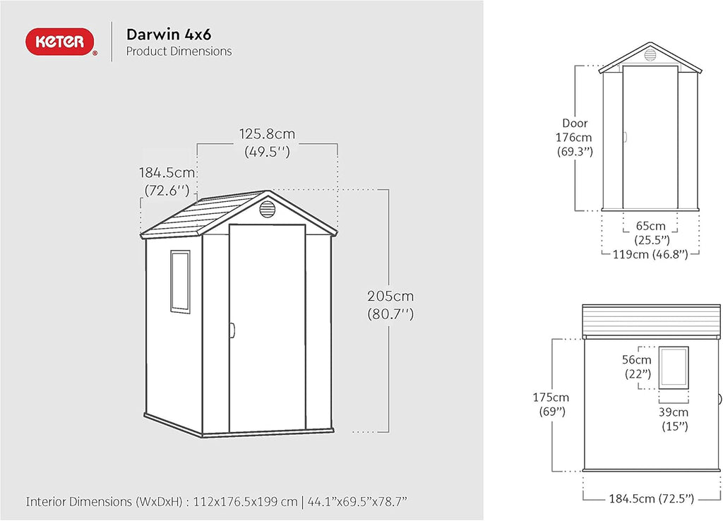 Abri de Jardin Darwin 46,2.2m2