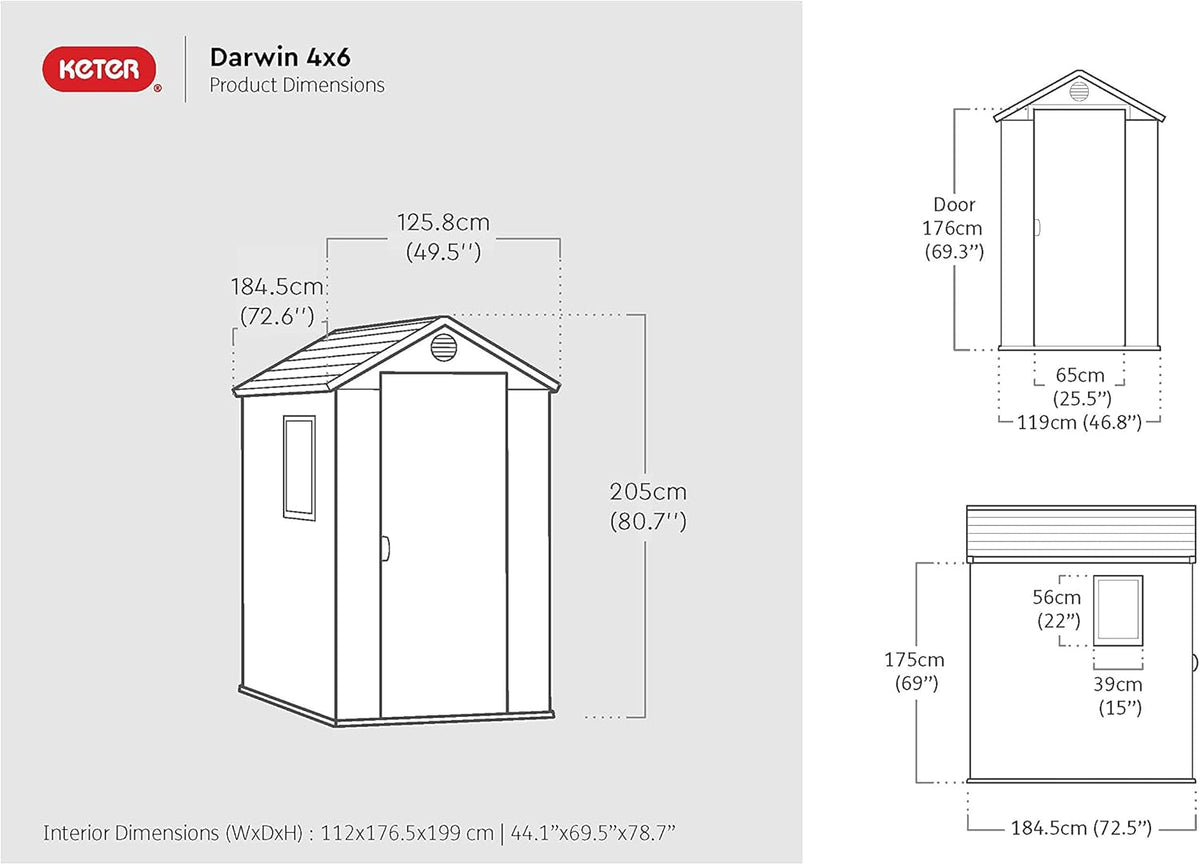 Abri de Jardin Darwin 46,2.2m2