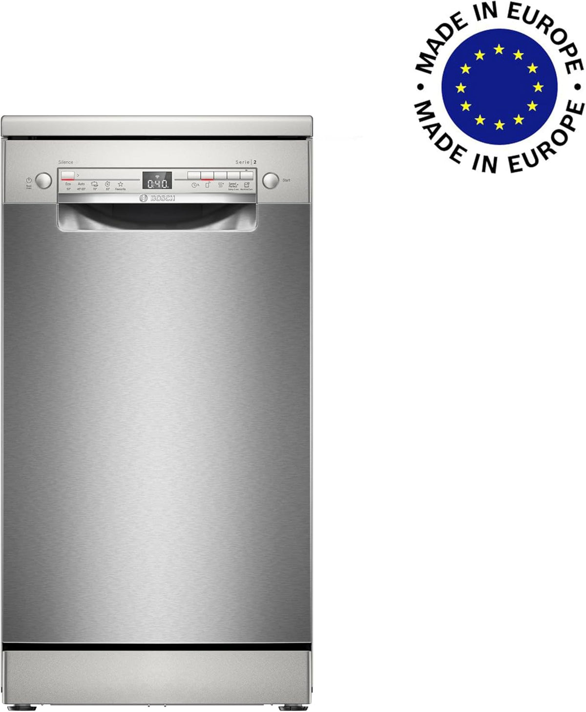 Bosch SPV2IKX10E Serie 2 vollintegrierter Geschirrspüler, 45 cm, AquaStop, Weiß