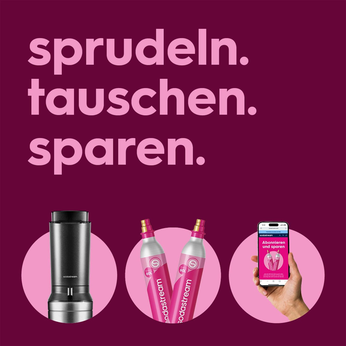 SodaStream Crystal 3.0 Wassersprudler mit 2x Quick-Connect C – Frontalansicht 4/8