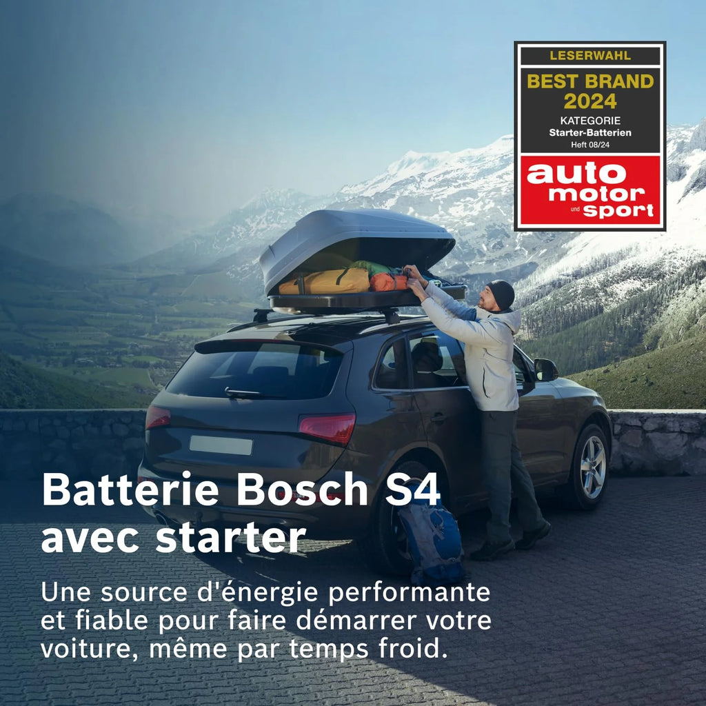 Bosch S4 013 accu geplaatst in de auto