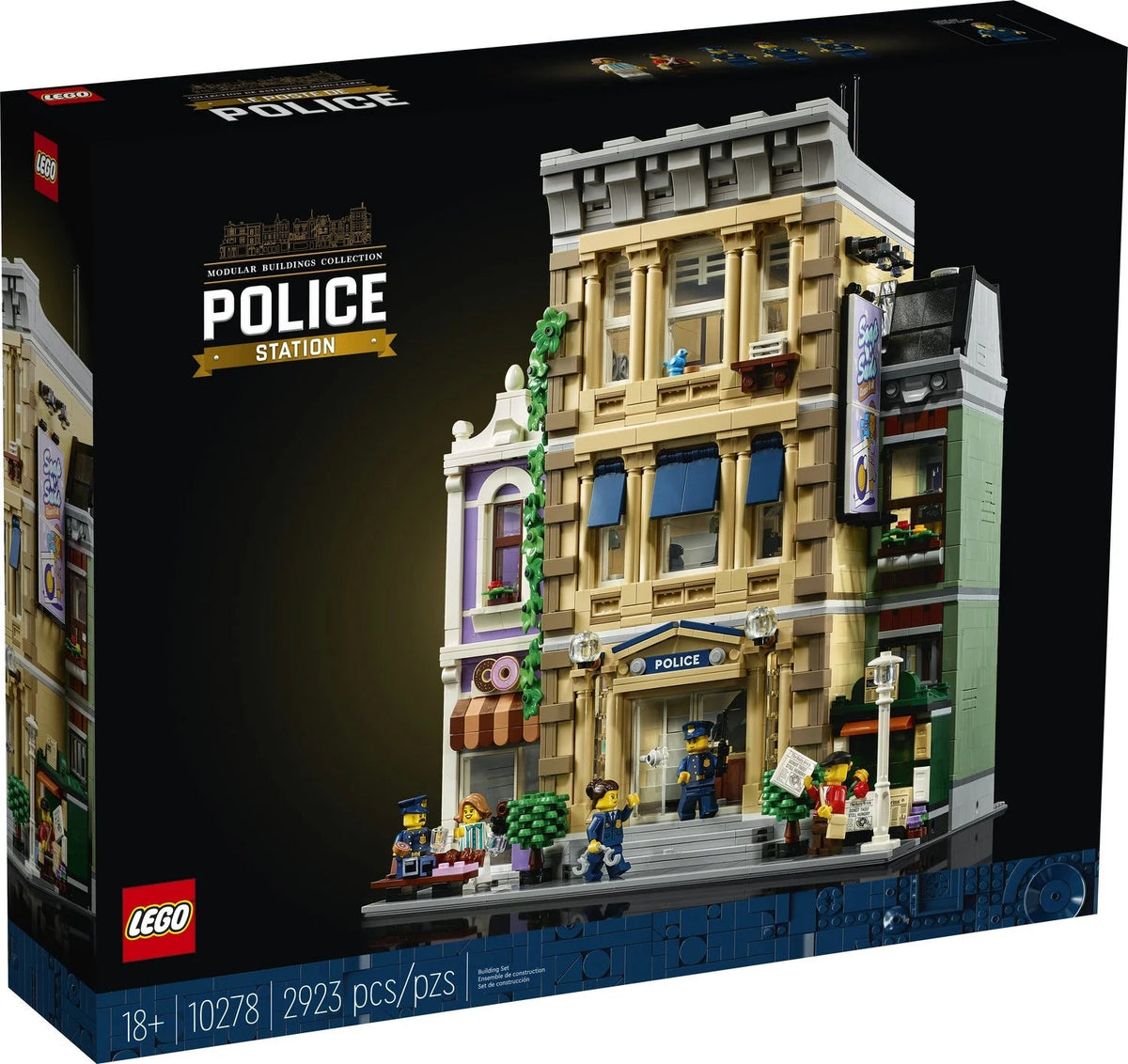 LEGO Icons Politiebureau 10278 met gevel en antennes