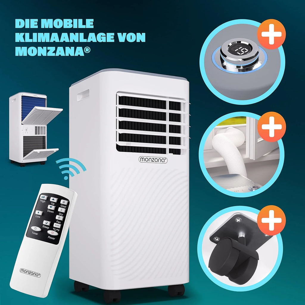 Monzana® lokale Klimaanlage MZKA2000 Mobil Abluftschlauch 7000BTU 3in1 750W 24h  – Detailansicht 11