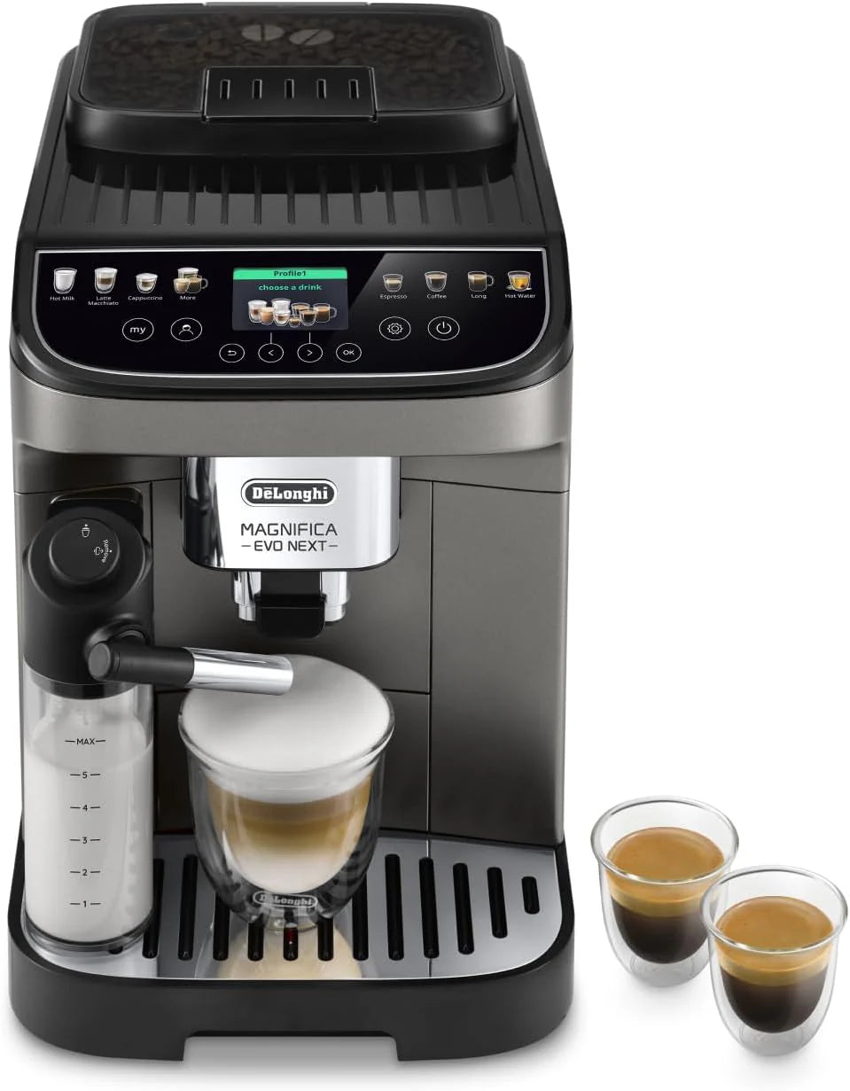 De'Longhi Magnifica Evo Next ECAM312.80.TB Kaffeevollautomat, Titan, 13 Getränke
