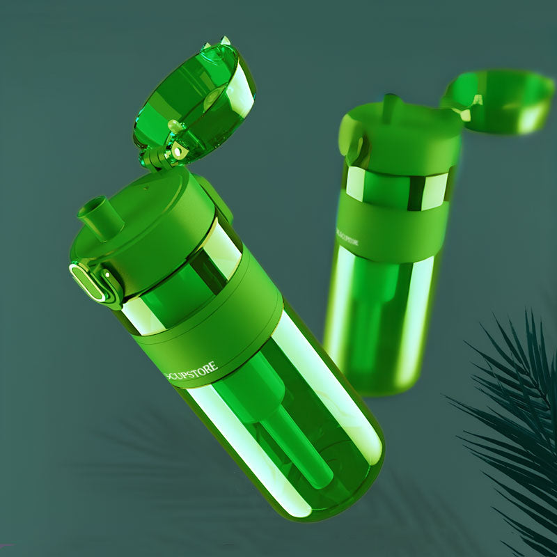 Green Double-Sealed Plastic Water Purification Cup