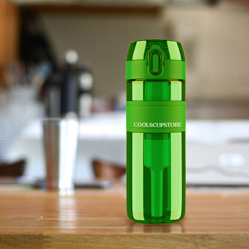 Green Double-Sealed Plastic Water Purification Cup