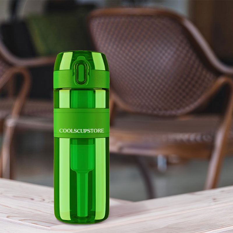 Green Double-Sealed Plastic Water Purification Cup
