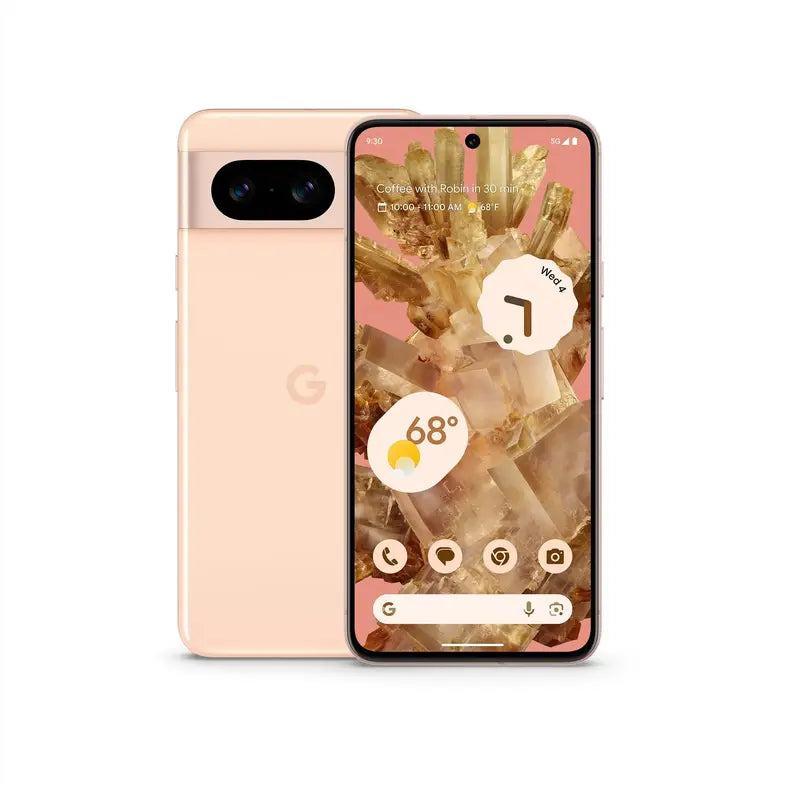 Close-up van het OLED-scherm van de Pixel 8