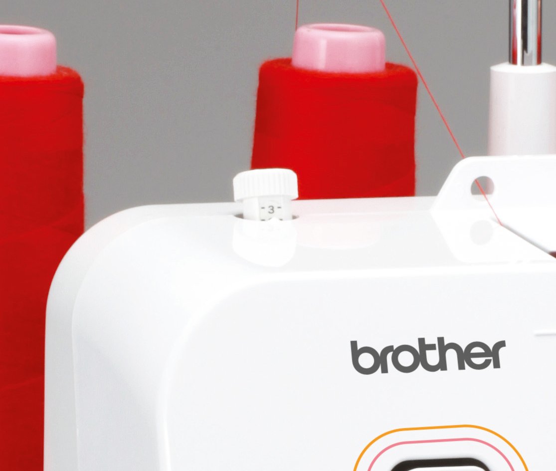 Brother M343D naald en voettje close-up