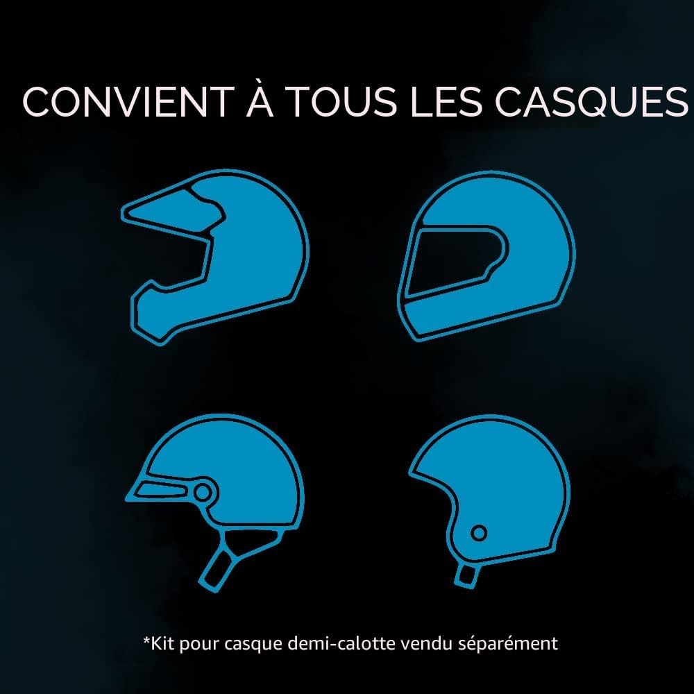 Cardo PACKTALK Edge gemonteerd op de zijkant van een helm