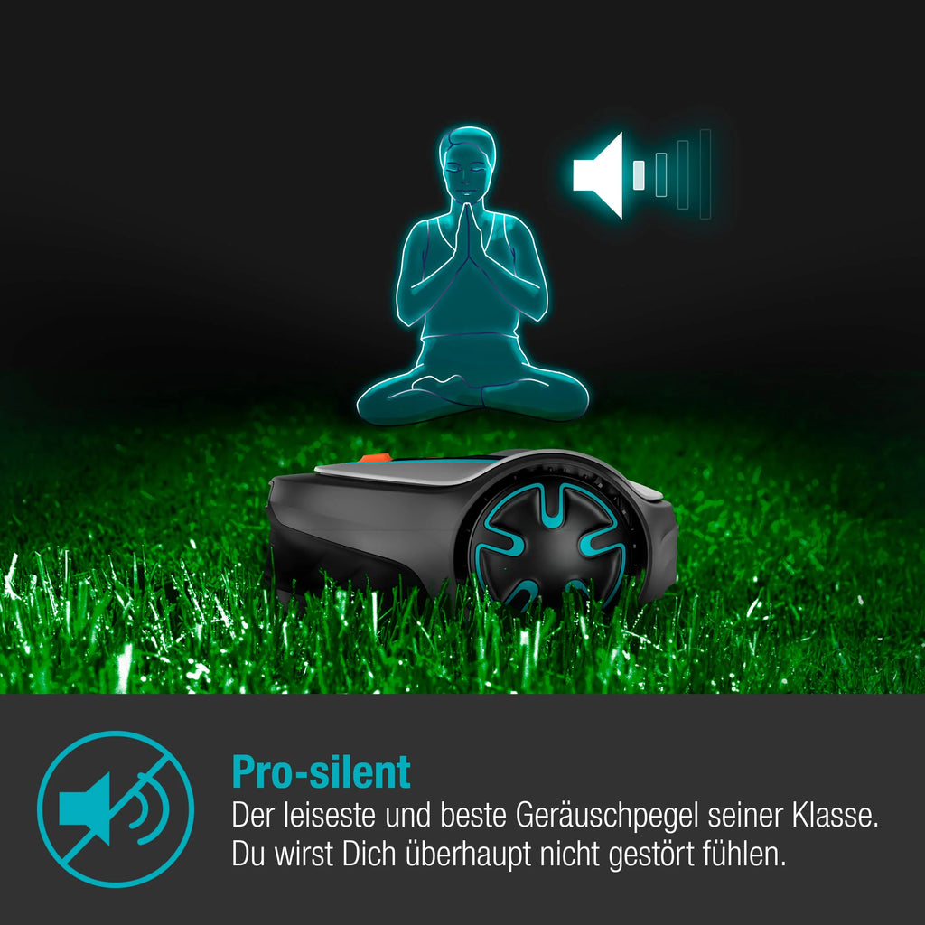 Gardena SILENO minimo robotmaaier, maaier recht voor ons