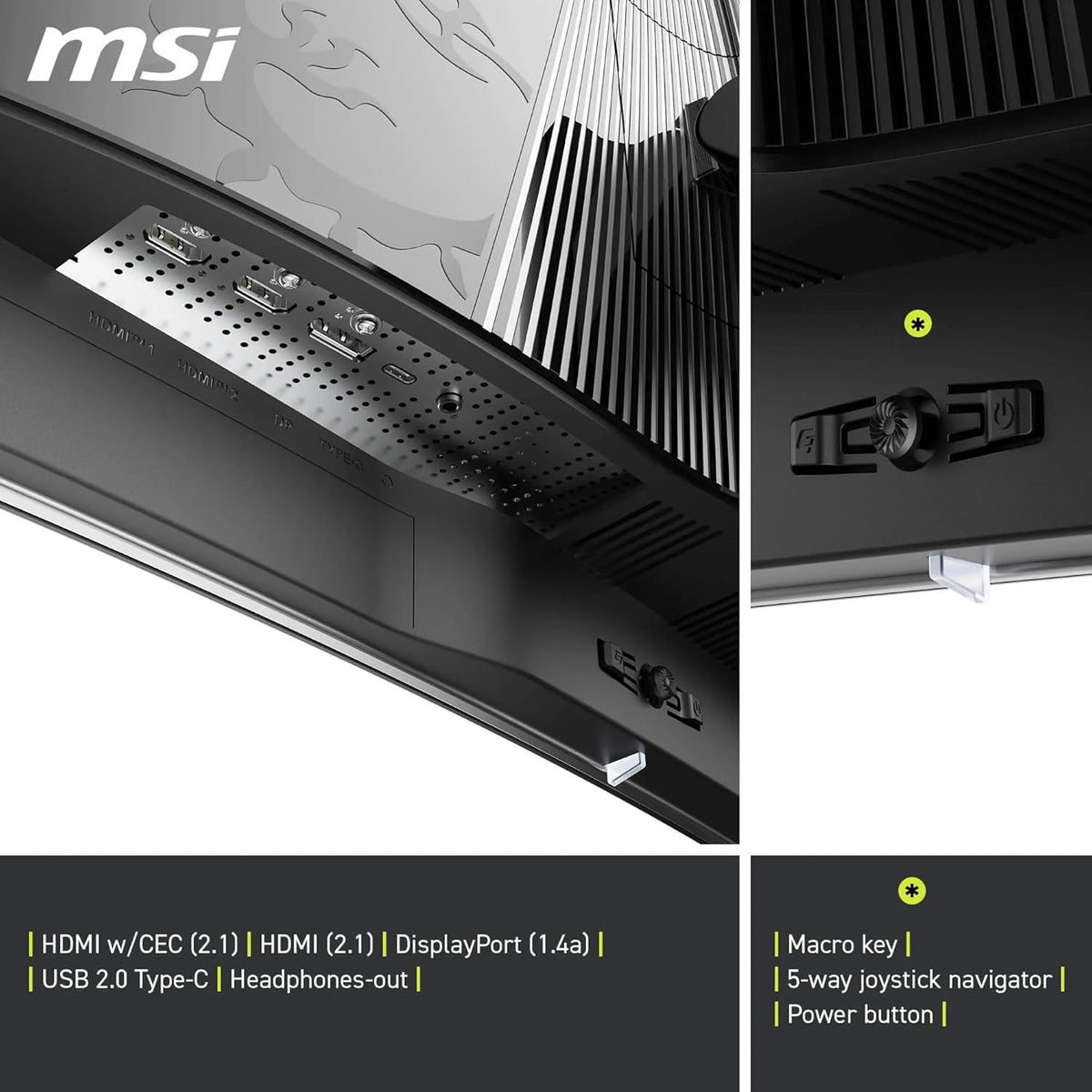 MSI MAG 321CUP QD-OLED in een game-opstelling op bureau