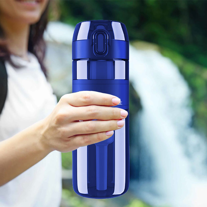 Blue Time Ring Design Plastic Water Purification Cup