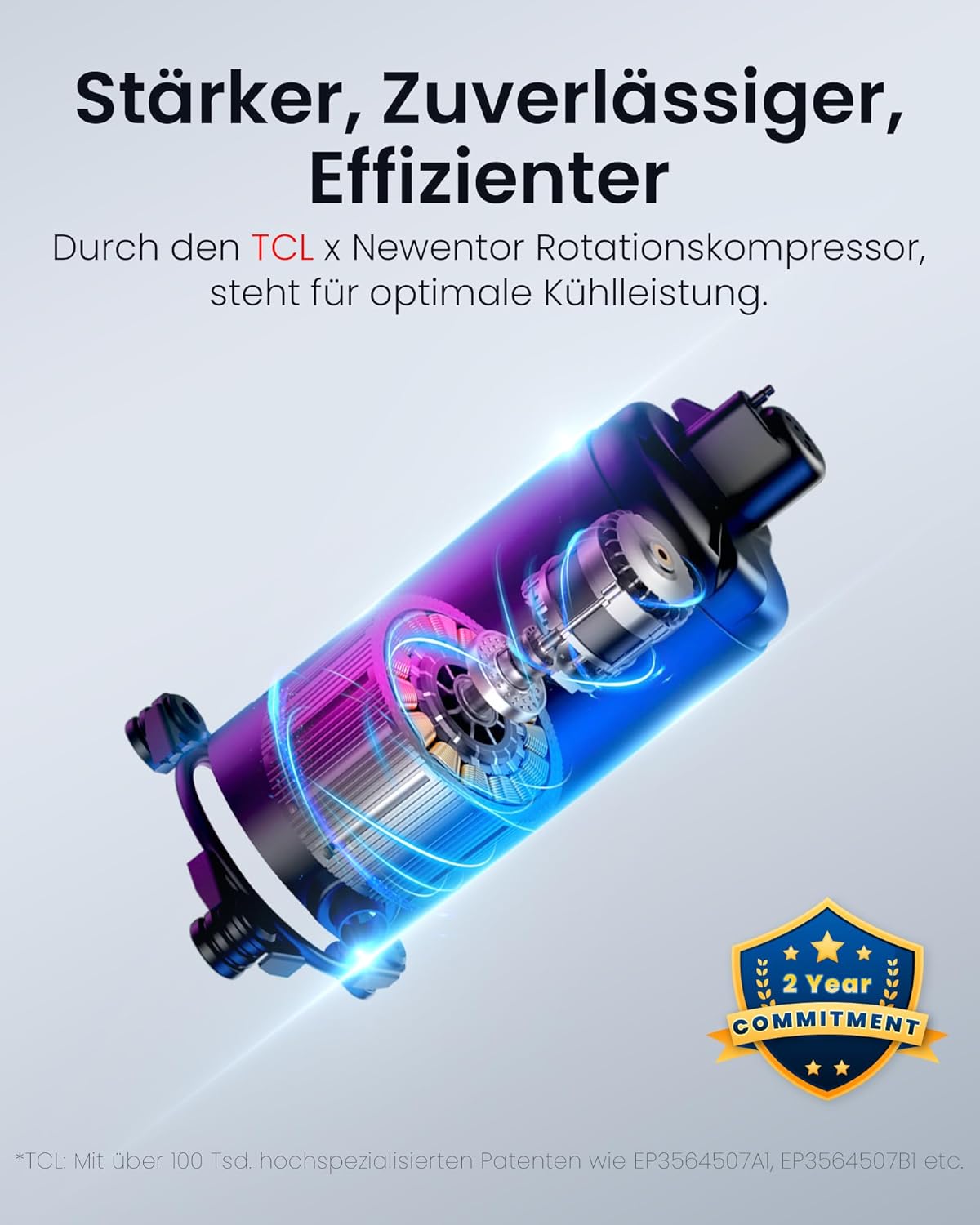 Newentor Mobile Klimaanlage 14.000 BTU in Weiß