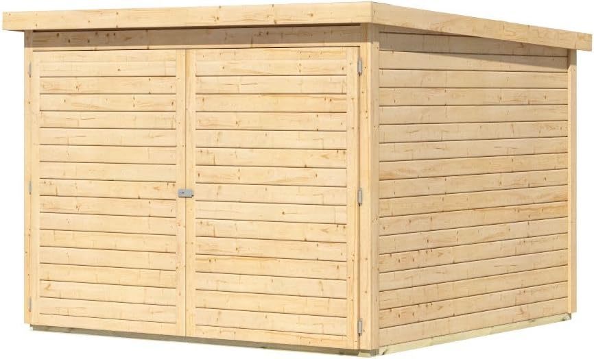 Karibu Fahrradgarage aus Fichtenholz im Garten