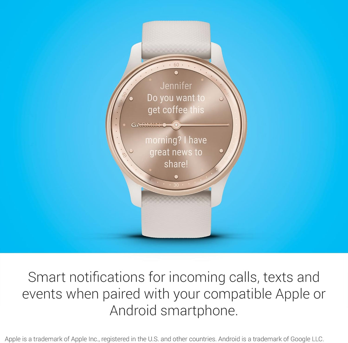 Garmin vívomove Trend naast een klassiek horloge