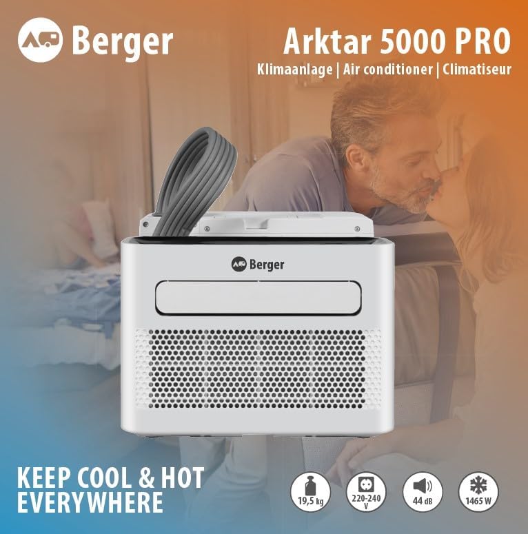 Produktbild: BERGER Arktar 5000 Pro Mobile Split-Klimaanlage mit Heizung – mit Zubehör