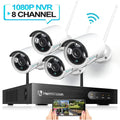 HeimVision HM241 NVR-recorder met vier camera's en accessoires, overzicht